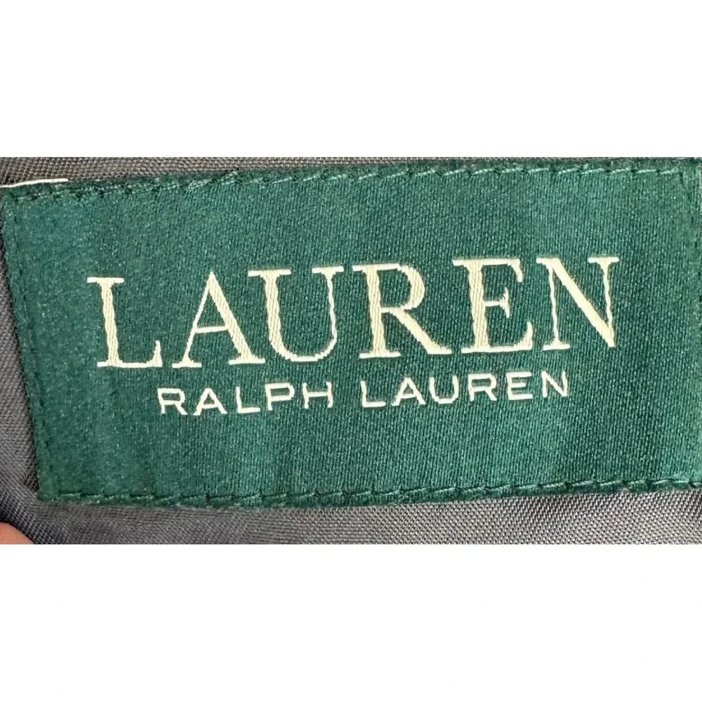 Lauren Ralph Lauren Wool Blazer Mens 40R Grey Black Textured 2 Button Sport Coat